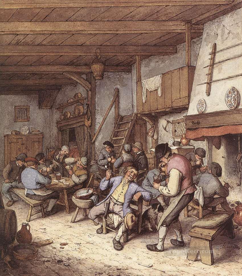 Tavern Interior Dutch genre painters Adriaen van Ostade Oil Paintings